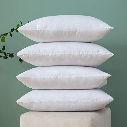 MIULEE Kissen 30x50 cm Füllung 4er Set, Waschbare Kissenfüllung Sofakissen, Polster Innenkissen Dekokissen, Polyester Füllkissen als Couchkissen, Sofa Kissen, Zierkissen, Wohnzimmer kissen