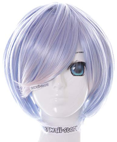 PL-584-2 Hell-Blau Bob kurz Haar für Rem Cosplay Perücke Wig Anime Manga