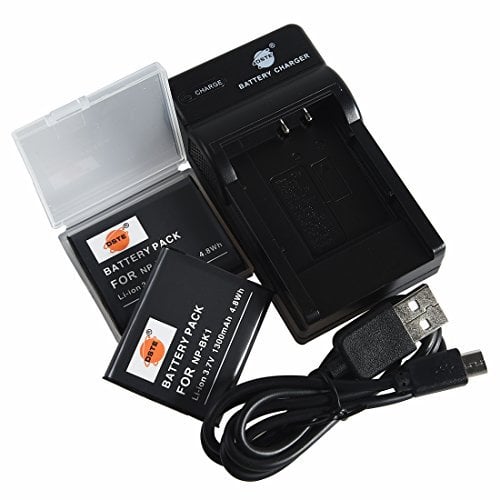 DSTE NP-BK1 Camera Battery (2-pack) and Charger Compatible with Sony DSC-S750 DSC-S780 DSC-S850 DSC-S950 DSC-S980 DSC-W180 DSC-W190 DSC-W370