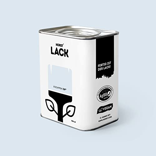 Horst Lack Eiszapfen matt 0,75L - Wetterfester Möbel-Lack für Holz, Metall & Kunststoff - Hohe Deckkraft - Geruchsneutral- Spritz- & Tropffrei - Vegan - Blau