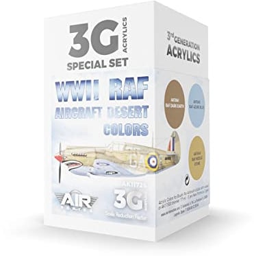 AK Interactive WWII RAF Aircraft Desert Colors 3Gen Paint Set, Blue
