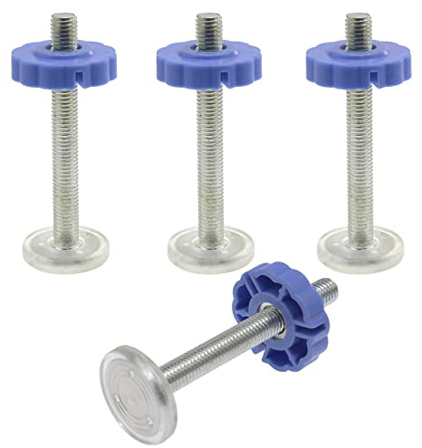 DBOO 4 Stück druckmontierte Babygitter mit Gewinde, Spindelstangen, M10 Walk Thru Gates Zubehör Schraubenbolzen Kit für Baby Schutzgitter Haustier Hundegitter Treppengitter (blau)