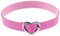 Flongo Tattoo Choker Leder Halsband Lederhalsband Damen Halskette mit Herz Anhänger Kette Pink Silber Gothic Punk Rock