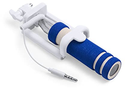eBuyGB Universal Extendable Handheld Monopod Phone Holder Rotating Selfie Stick (Blue)