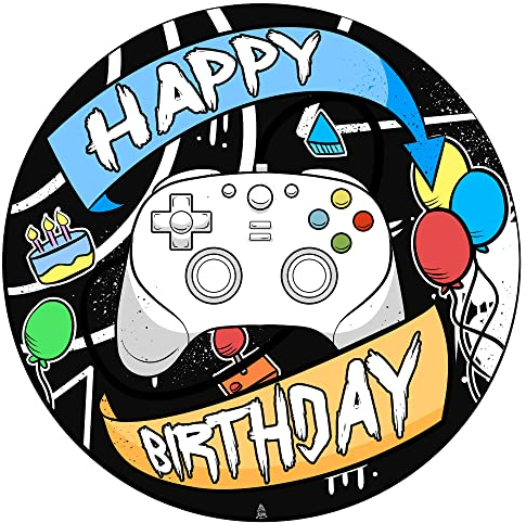 J&M DECO Tortenaufleger Gamer – essbare Kuchendeko Ø 20 cm – Tortenbild mit Gaming-Motiv für Jungengeburtstag – Zuckerpapier Tortendekoration – gebrauchsfertig