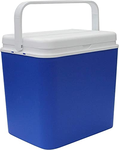 Insulated Food Box Insulated Hot Box/Cold Freezer Box Cooler Boxes Lift & Lock Lid Technology 24 Litre Large Cool Box Cooler Box Hard Insulated Picnic Box (24 Litre), Blue
