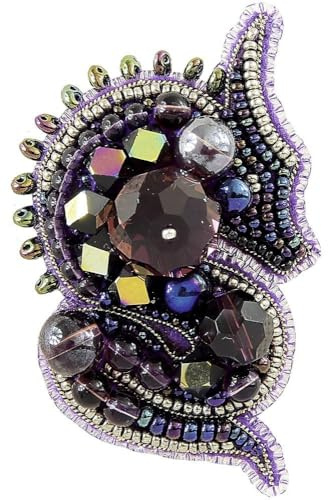 Crystal Art BP-268C Perlenstickerei-Set für die Herstellung von Broschen Der Drache