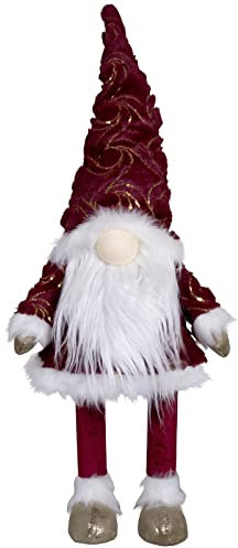 Christmas Paradise Großer Wackelnder Weihnachtswichtel 57cm(77cm) Wackel-Gnom rot