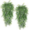 UXORSN 4 Stück Kunstpflanze Hängend Künstliche Hängepflanzen wie echt Bambus Blätter Wandbehang Künstlich Pflanzen Grünpflanze Gefälschte Ivy für Indoor Outdoor Wand Balkon Garten Hochzeit Deko