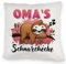 Faultier Kuschelkissen mit Spruch Oma's Schnarchecke EIN neckisches DekoKuschelkissen für die Großeltern zum Geburtstag Faul Mittagsschlaf schlafen Opa Oma