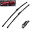 Limpiaparabrisas delantero LHD compatible con Seat Leon MK3 5F 5F8 2012-2020 parabrisas ventana coche lluvia cepillos 26+16