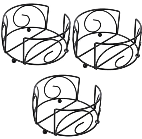 BESTonZON 3 STK Untersetzerhalter Quadratische Untersetzer Mit Halter Auto-Gadget Untersetzerständer Untersetzer Aus Draht Untersetzergestell Aus Metall Holzständer Minimalistisch Eisen Base