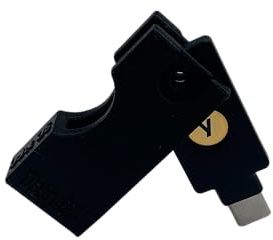 Designz3D Yubikey Protector Flip Case Keychain Holder (5 NFC / 5C NFC) (Schwarz, 5C NFC)