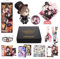 MOTAO Genshin Impact Box Xiao Hu Tao Qiqi Merch Set - Puppe, Poster, Kissenbezug, Standfigur, Armband, Abzeichen, Schlüsselanhänger, Kartenhülle, 30 Lomo Karten, 50 Aufkleber (Lyney)
