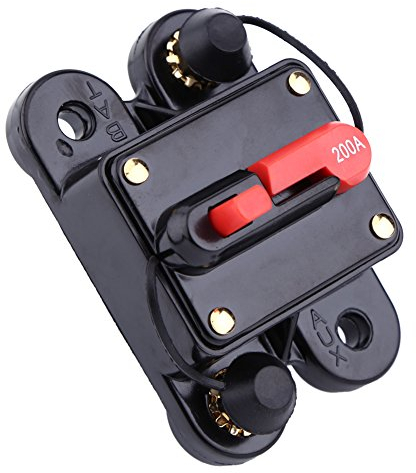 sicherung 200a 12v,12V Sicherungsautomat 300A,Dc12V Praktischer Leistungsschalter Für Auto,Marine,Boot,Fahrrad,Stereo-,Reset-Sicherung,Schalter Und Relais (200A)