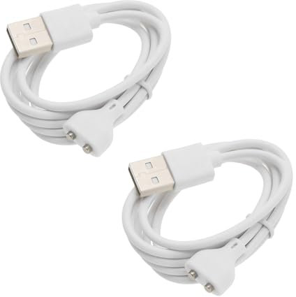 VGOL 2PCS Magnetic USB DC Charger Cable 1m Replacement Charging Magnet Cord USB Magnetic Charging Cord 7mm/0.27Inch Pitch for Wall charger Power Bank Latop White
