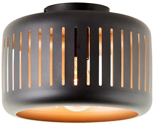 Brilliant Lampe Tyas Deckenleuchte 27cm schwarz/gold Aluminium/Metall schwarz 1x A60, E27, 60 W