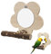 Vogelspiegel, Vogelsitzstange mit Spiegel, Holz, Papageienspiegel, Spielzeug, Vogelkäfigständer, Sitzstange, interaktives Spielspielzeug, Puzzle-Spielzeug für Käfig, Papageien, Sittiche,