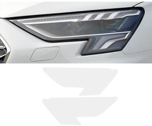 Conpert Pellicola Protettiva per Fari Auto per Audi A3 8V S3 RS3 8Y S Line Sportback, Pellicola Protettiva per fari Auto Adesivi in ​​TPU Nero fumé Trasparente