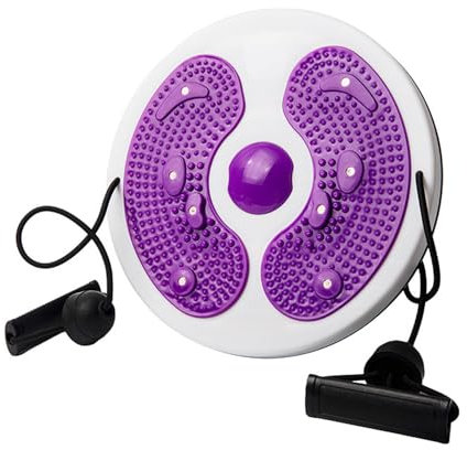 Waist Whisper Waist Twisting Disc Board, Body Shaping Fitness Turntable for Home Workout, Twister Exercise Waist Wriggling Plate Waist Trainer Machine For Women Weight Loss/Cardio Exercise (Purple)