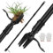 BlumWay Désherbeur de mauvaises herbes avec 4 griffes et pédale en acier inoxydable pour enlever efficacement les mauvaises herbes, outil de jardin avec long manche réglable (162,56 cm)