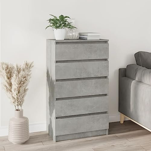 Générique Commode Gris béton 60x36x103 cm Bois d'ingénierie,Meubles,Armoires & Meubles de Rangement,Commodes,Gris,66 LB,823020