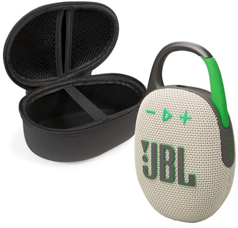 JBL Clip 5 Bluetooth Speaker and divvi! Protective Case - Sand