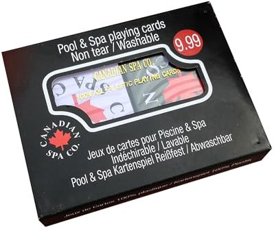 CANADIAN SPA CO. Carte da gioco impermeabili, 2X mazzi da 54 carte ciascuno, perfetti per vasche idromassaggio, campeggio, festival, picnic e all'aperto.