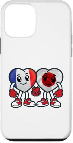 iPhone 12 mini France and Japan Hearts Friendship Case