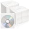 Fasmov 500 Pack Premium CD DVD Sleeves, Double Sided Refill Plastic Sleeve Disc Sleeves with Non-Woven Fabric for CD and DVD Storage Binders Disc Case (White)