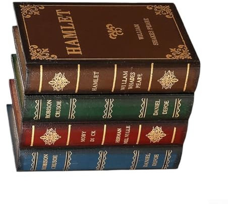 Besttoolifes Fake Books Set, Vintage Book Vintage,Retro Fake Book Props Office Book Model Photo Props Simulation Book Storage Box(B)