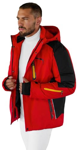 OZONEE Herren Skijacke Snowboardjacke Winterjacke Outdoorjacke Wasserdicht Funktionsjacke Outdoor Jacke Sport Schneejacke Winddicht Atmungsaktiv Schneefang Winter Warm 777/6453K/270 ROT M