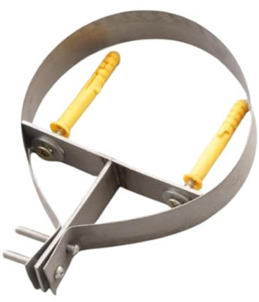 Kuntesetty 6 Zoll Kaminrohrhalterung, Kaminrohrhalter, Ofenrohrschelle zur Befestigung von Ofenrohren, Aufhänger, Silber