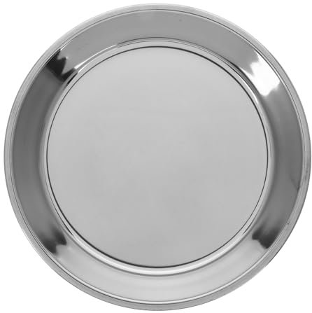 Ciieeo Stainless Steel Korean Style BBQ Grilling Tray for Camping and Outdoor Barbecue Round Plate Design