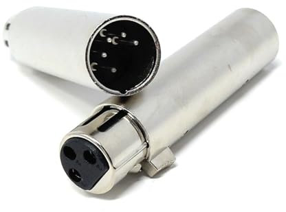 1pcs. 5-Pin XLR Male to 3-Pin XLR Female DMX Converter Adapter – Audio Connector for DMX Stage Lighting, Dimmer Console, Microphone