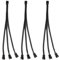 Watlikeup 3 PCS Fan Splitter,4 Pin Pwm Fan Splitter 1 to 3 Converter for Computer PC Fan Power Cable,PC Fan Splitter Cable,Fan Splitter Cable for Computer Case Fans
