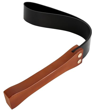 Genérico Fusta Doble de Cuero PU-Mango de madera-ESRB07