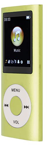 Reproductor de MP3 portátil, diseño compacto, pantalla LCD de 1,8 pulgadas, reproductor de música digital, dispositivo de audio digital, soporte de memoria corporal de metal, color verde