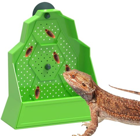 Mangeoire Murale Anti-Fuite pour Reptiles,Ventouse Réglable en Hauteur pour Lézard,Dragon Barbu,Gecko,Grenouille