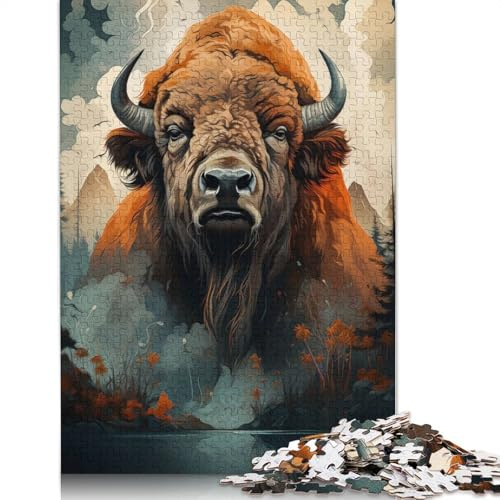 Jigsaw Puzzle for Bison Plains 1000 Piece Jigsaw Puzzles Wooden Jigsaw for Adults & Challenge Family 1000pcs (75x50cm)