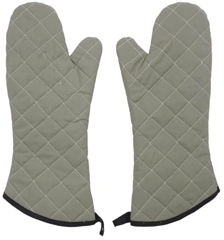 MospdyGear 1 par de guantes de algodón para horno de 60 cm de largo, resistentes al calor, aptos para hornos industriales grandes y para protección de barbacoa (42 cm)