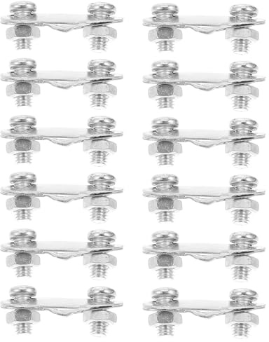 TOGEVAL Bike Mudguard Fixing Cleats 12 Pack with Screws for Fork Stays | Secure Replacement Hardware, Easy Install, Suited to Gravel Rides and Rainy Commuting, Fits Many Bikes for Commuters