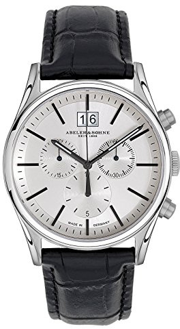 Abeler & Söhne Made in Germany Herrenuhr mit Chronograph, Saphirglas und Lederband AS3237