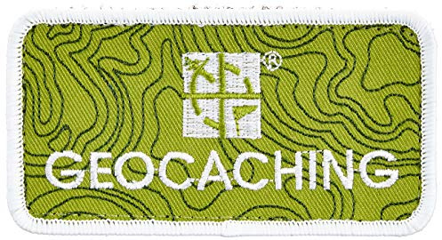 GEO-VERSAND Geocaching Patch, Schrift, grün / weiß, 5 x 10 cm, 10885