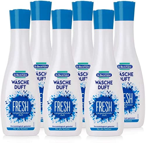 Dr. Beckmann Wäscheduft Fresh | für frischen und langanhaltenden Duft | ohne Weichspüler und für alle Textilien geeignet | 6x 250 ml