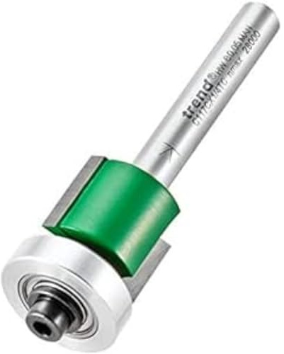 Trend Tungsten Carbide Trimmer Router Cutter, 1/4 Inch Shank, 18.2mm | Ideal For Guided Routing In Tight Spaces With Tungsten Carbide Tips, 18.2mm Dia And 14mm Cut Length, C117CX1/4TC