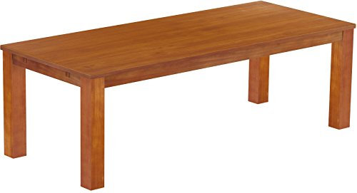 Esstisch Rio Classico 240x100 cm Kirschbaum Holz Pinie Massivholz Esszimmertisch Echtholz ausziehbar vorgerichtet für Ansteckplatten Brasilmöbel