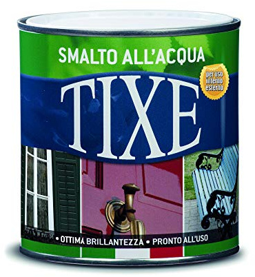 TIXE Smalto all'Acqua per Legno e Metallo, Marrone Lucido 2.5 Lt | Vernice all'Acqua Pronto all'Uso, Resistente Copertura Lucida o Opaca | Made in Italy