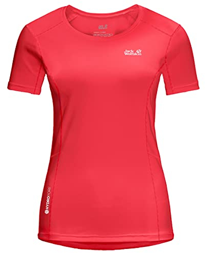Jack Wolfskin Damen Narrows T-Shirt, Tulip red, XXL