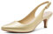 Greatonu Pointed Toe Sandals Slingback Kitten Heel Pointed Toe Pumps Gold